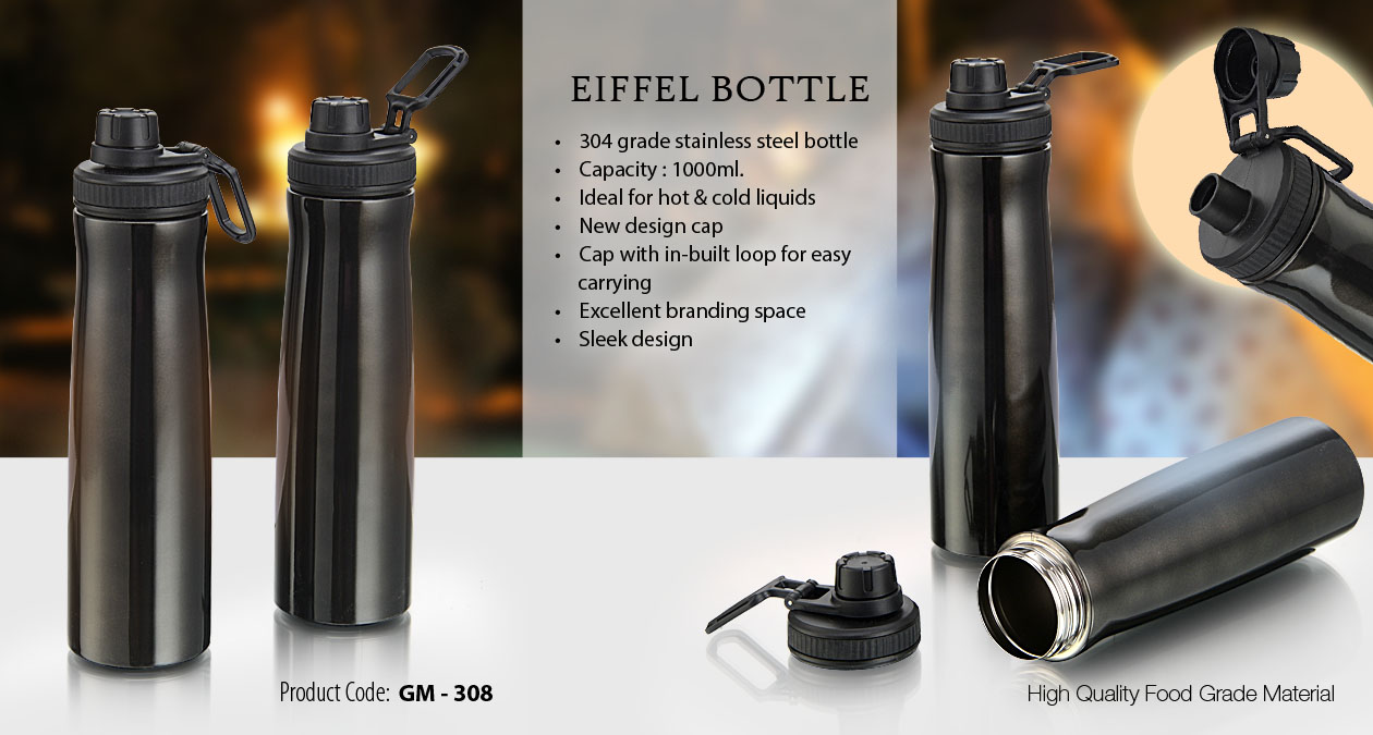 EIFFEL BOTTLE 1 lite stainless steel bottle.