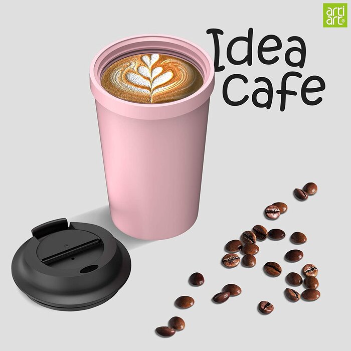 Artiart Idea Cafe Spill Proof Mug 3 Pink Spill Proof Cafe Mug