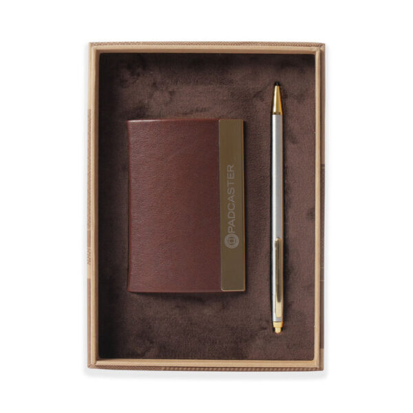 Gift Box with Metal card holder & pen