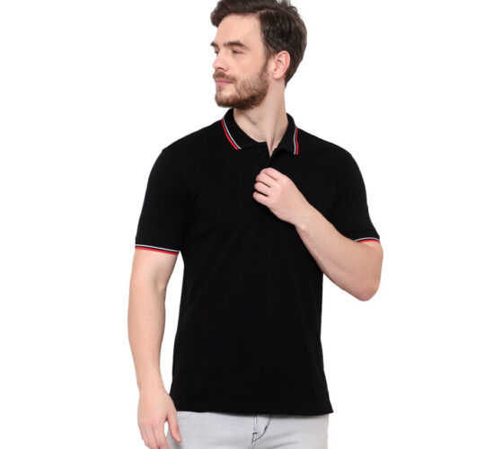 Arrow Black T Shirt with Tipping