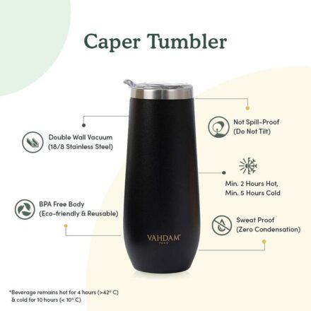 Vahdam Caper Tumbler Black