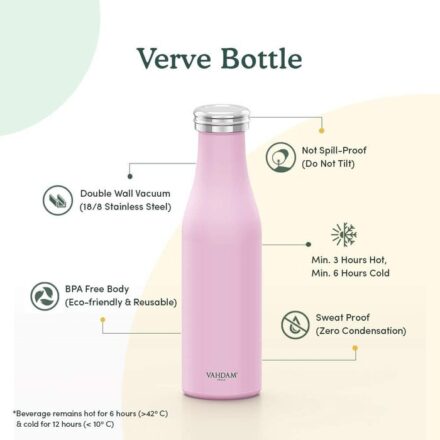 Vahdam Verve Bottle Pink